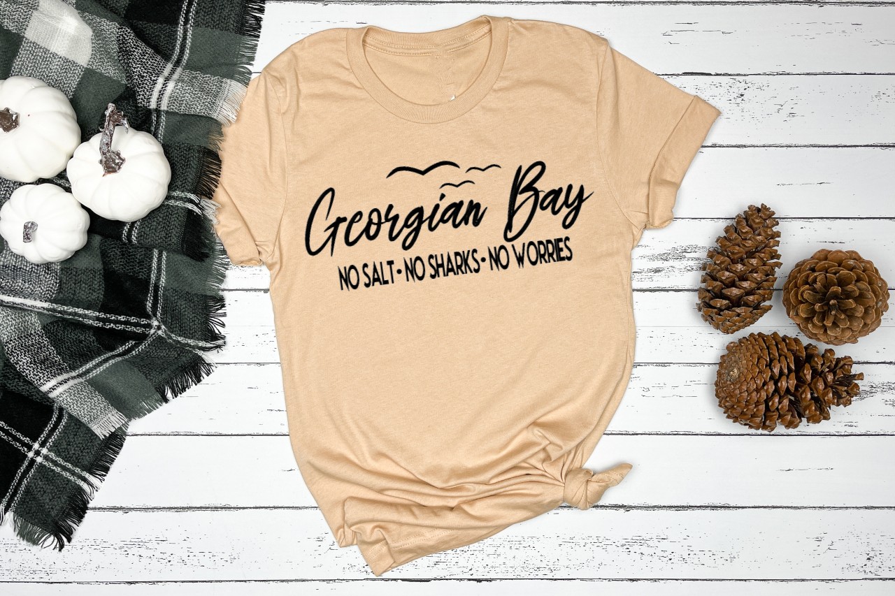 Crew neck, v-neck and long sleeve tees.